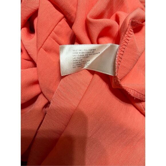 Everly Tiered Tie Strap Dress Coral Size Small - Picture 11 of 13
